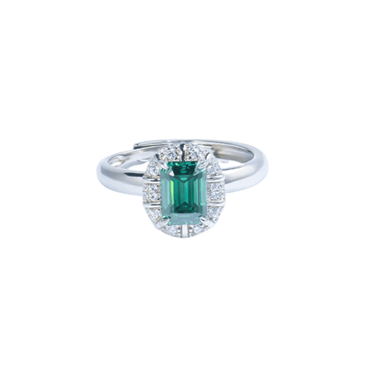 Emerald 1ct Adjustable Ring - Sparkle Collection