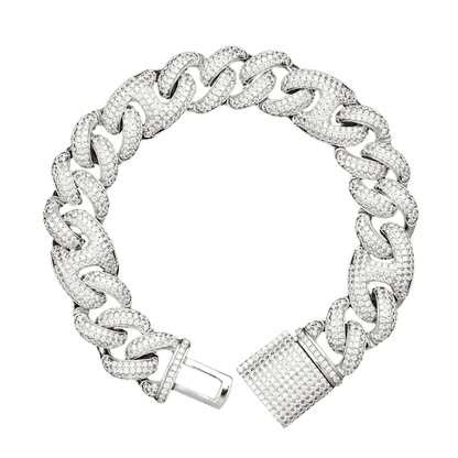 VVS Moissanite Pig Snout Style Cuban Bracelet