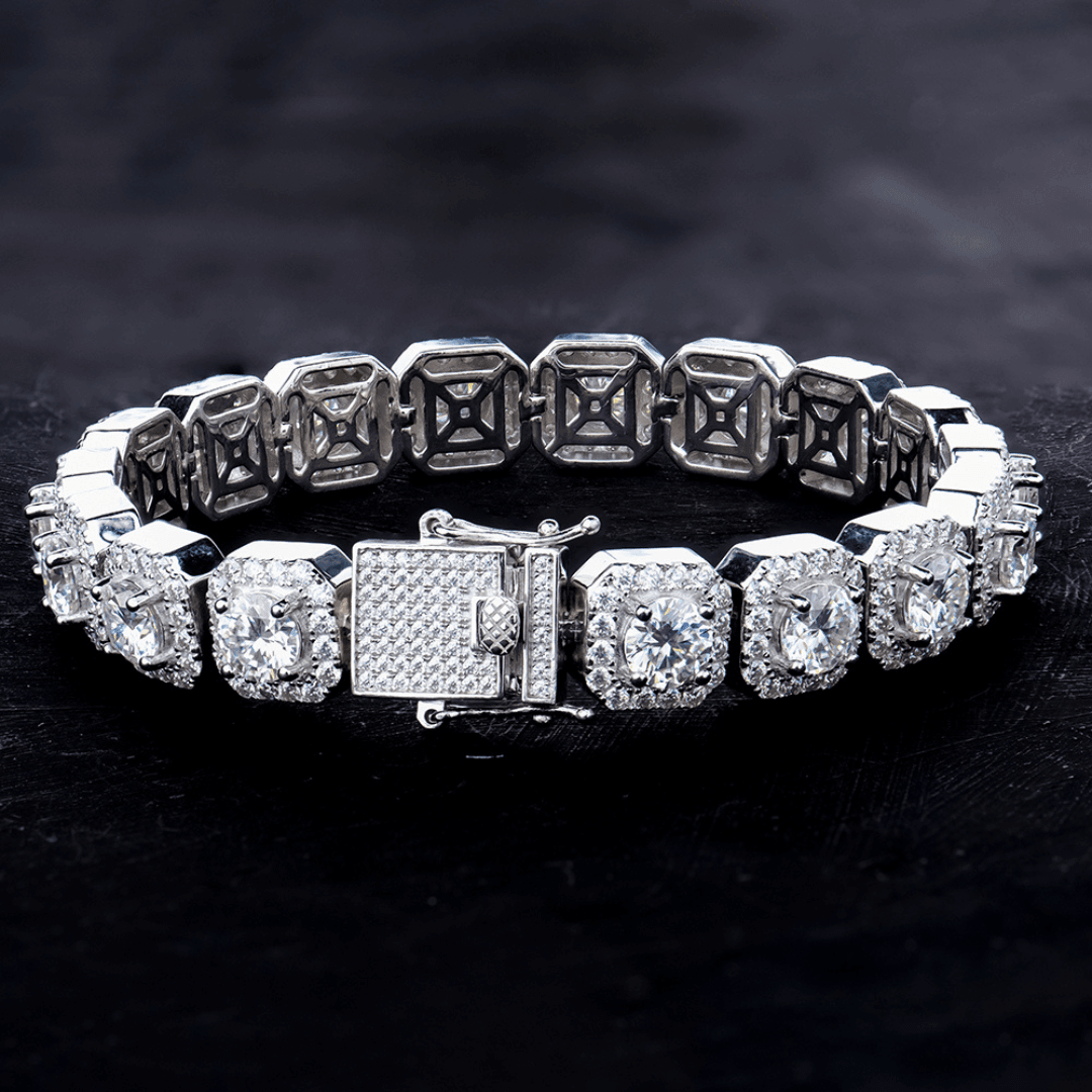 VVS Moissanite Cluster Tennis Bracelet