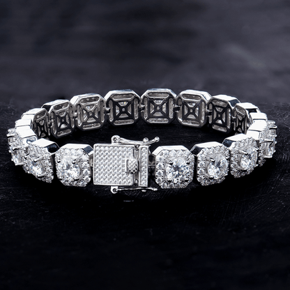 VVS Moissanite Cluster Tennis Bracelet